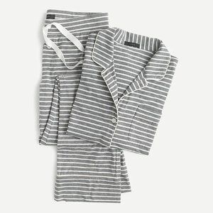 J. Crew Dreamy cotton pajama set in stripe
